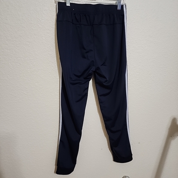 Adidas Soccer Pants Running Pants Navy Blue White Zip Bottom Legs Men's Medium - Picture 2 of 11